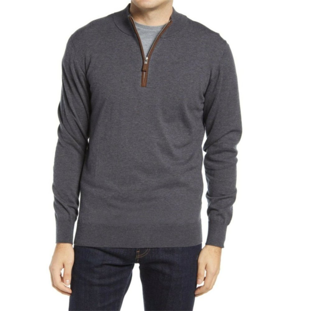 NWOT Mens XXL Peter Millar Sonoma Quarter Zip Pullover $168 in Iron
